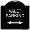 Signmission Valet Parking W/ Bidirectional Arrow Heavy-Gauge Aluminum Sign, 18" x 18", BS-1818-22751 A-DES-BS-1818-22751